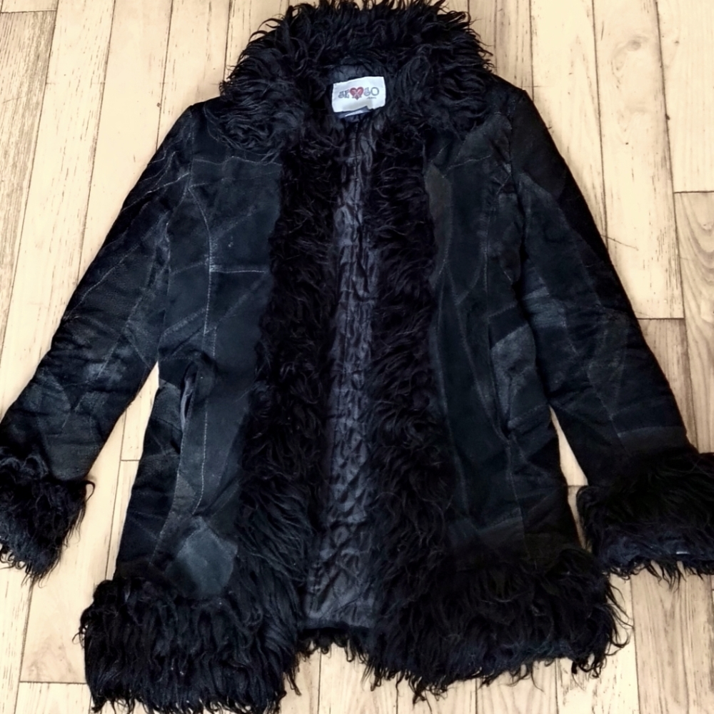 Vintage funky  suede coat